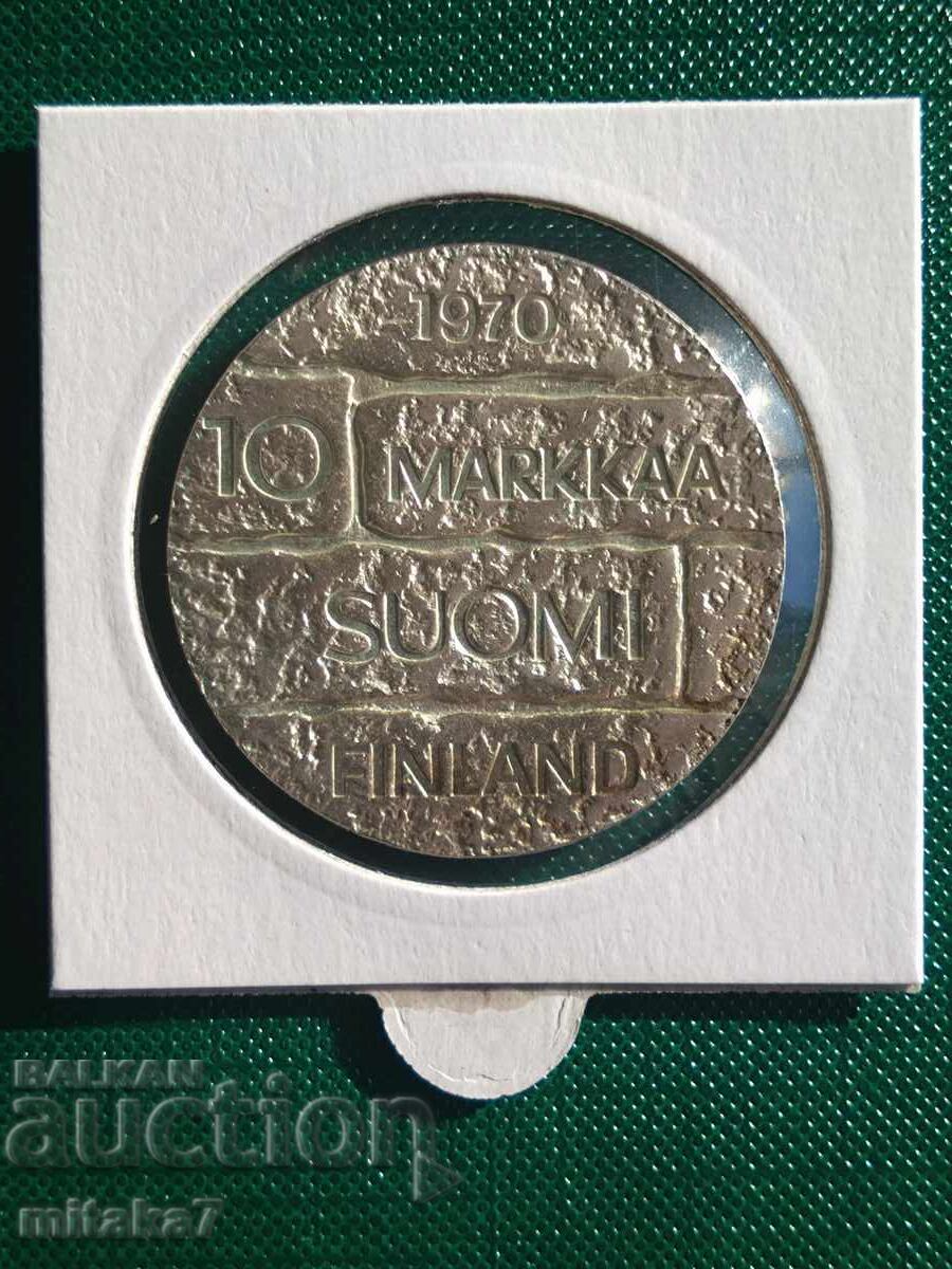 10 Markkaa 1970, Finland with price 48.00 BGN | € 24.54