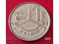 1 франк 1991 - Белгия - Легенда на нидерландски език