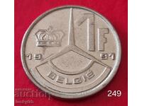 1 Franc 1991 - Belgium - Legend in Dutch