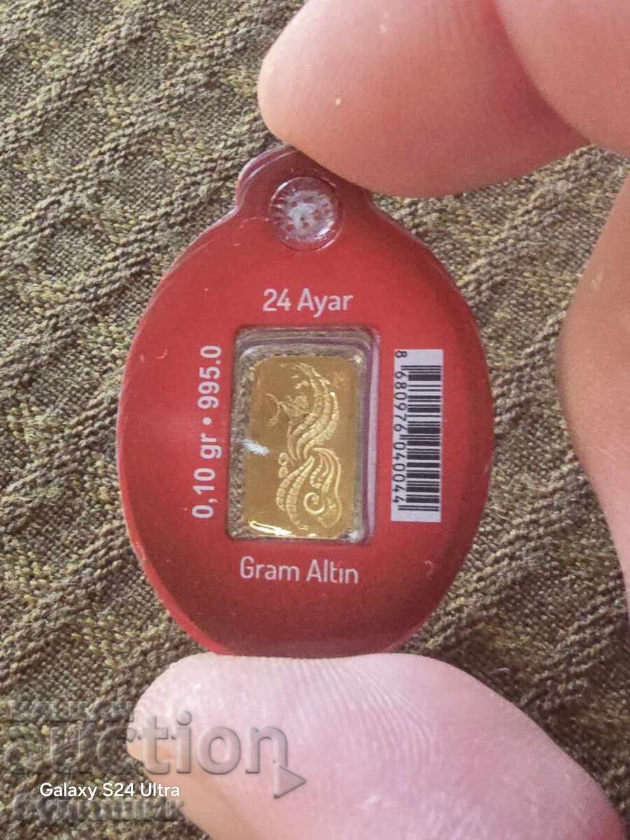 Delivery of A gold bar. 0.10 grams. 24 Carat ..New.. Attention read Delivery of A gold bar. 0.10 grams. 24 Carat ..New.. Attention read