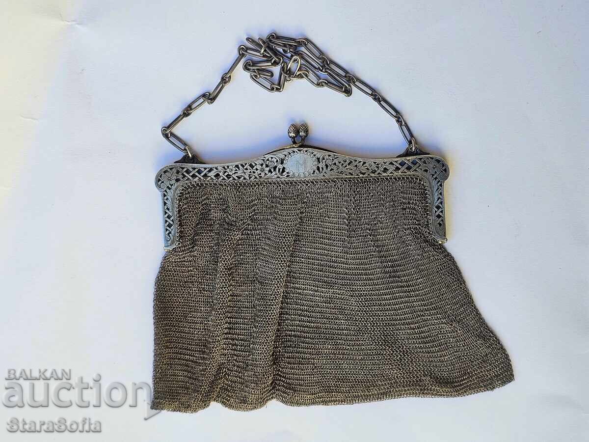Silver bag Belgium 19th century