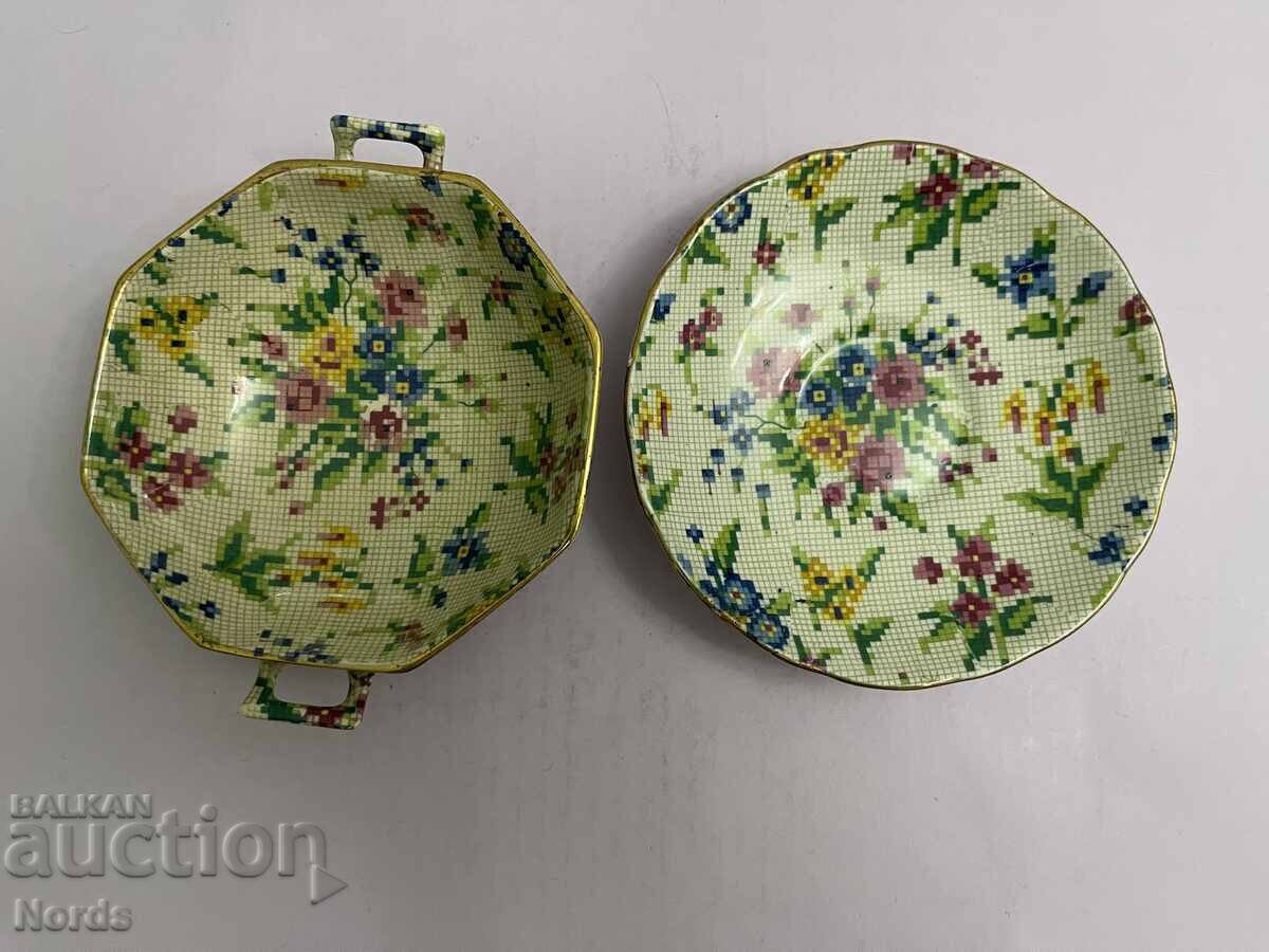 Αντίκα κούπα με δύο χερούλια και πιατάκι με τιμή 13.00 BGN | € 6.65 Αντίκα κούπα με δύο χερούλια και πιατάκι με τιμή 13.00 BGN | € 6.65