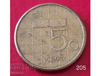 5 φιορίνια 1989 - Ολλανδία
