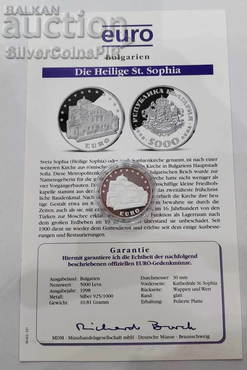 Delivery of 5000 Leva Saint Sofia 1998 Bulgaria Delivery of 5000 Leva Saint Sofia 1998 Bulgaria