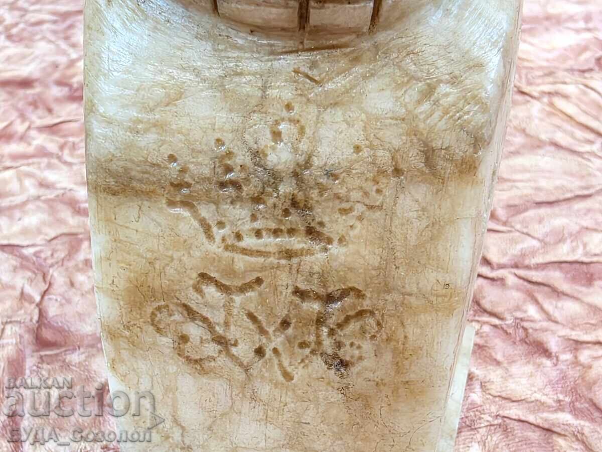 Delivery of Very old steatite fish figure, 1672