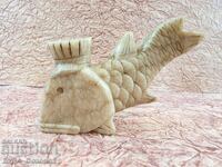 Πολύ παλιά φιγούρα ψαριού από στεατίτη, 1672 μ.Χ