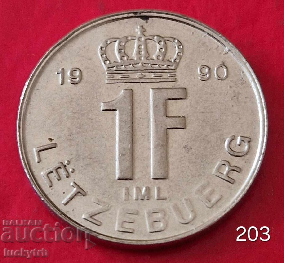 1 franc 1990 - Luxemburg 1 franc 1990 - Luxemburg