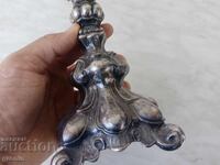 Sfeșnic flamand, secolul al XIX-lea, marcat, art nouveau, argintat, Rrr!