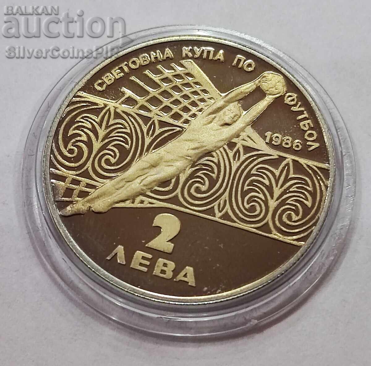 Auction  2 Leva World Cup Football 1986 Bulgaria