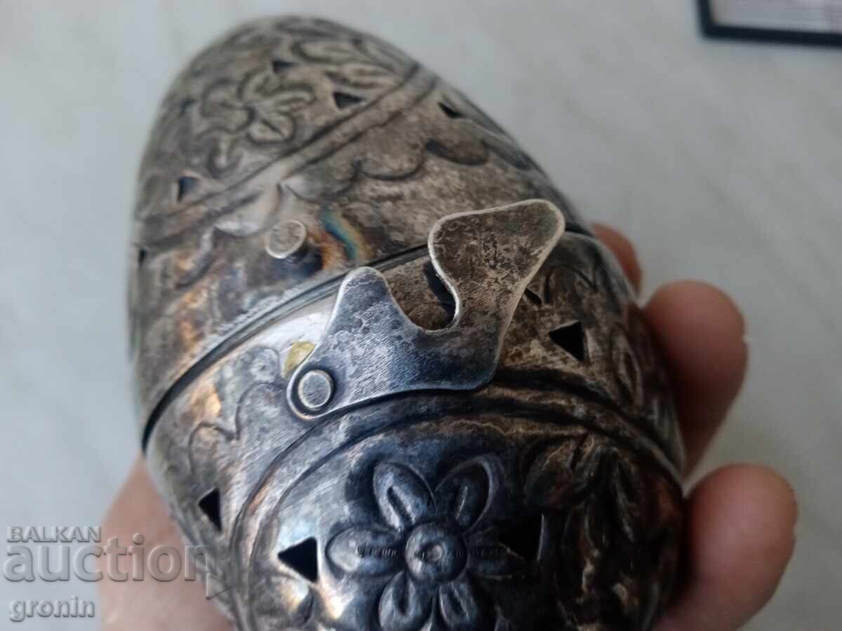 Възрожденски Сачан,кадилница, тамянник, бронзов, Стар, рядък - 6