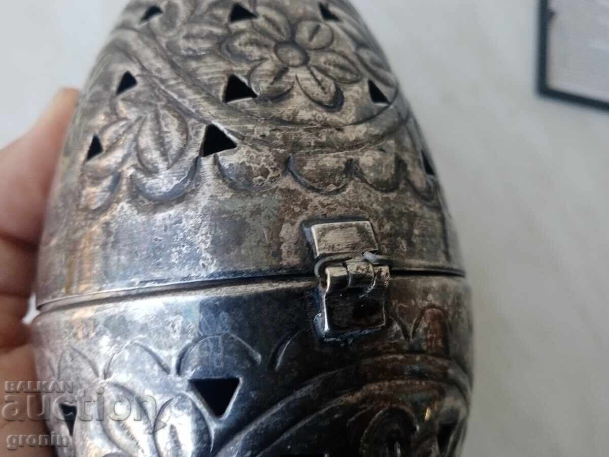 Възрожденски Сачан,кадилница, тамянник, бронзов, Стар, рядък - 7