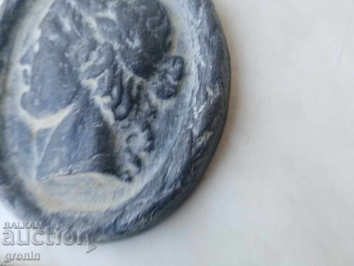 Πανό, ανάγλυφο, πλακέτα, γέμα, πορτρέτο, μαζικό - 7