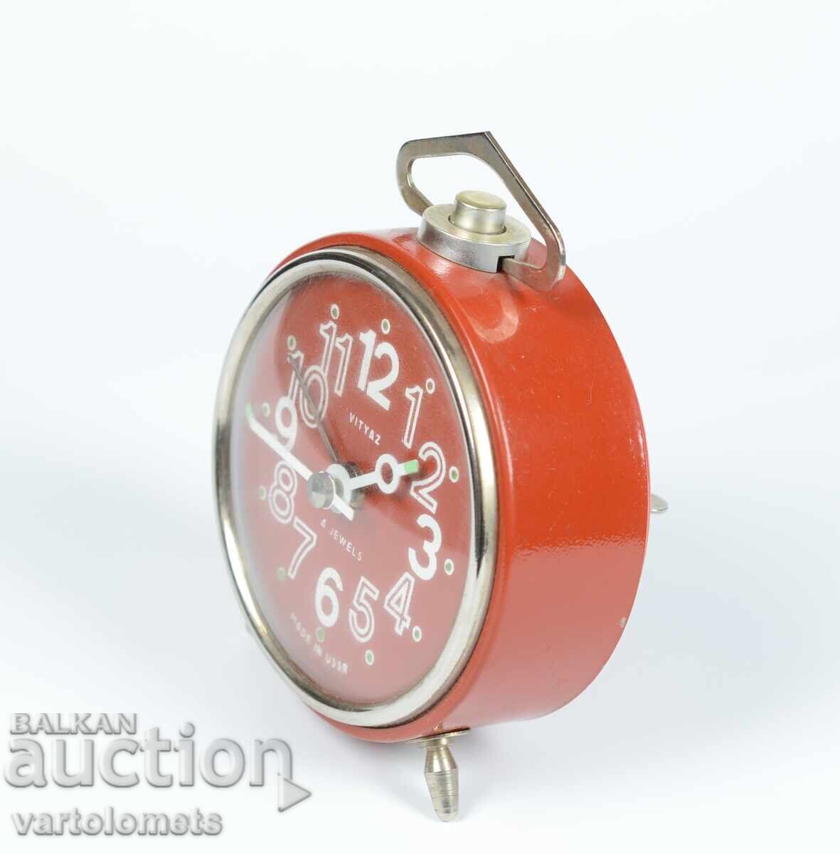 Table clock alarm clock Vityaz USSR - works unstably with price 7.00 BGN | € 3.58