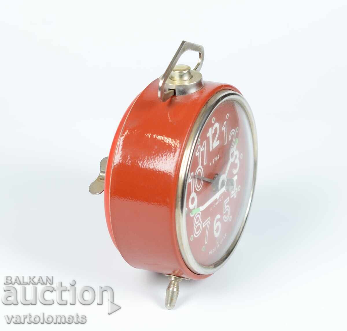 Auction  Table clock alarm clock Vityaz USSR - works unstably