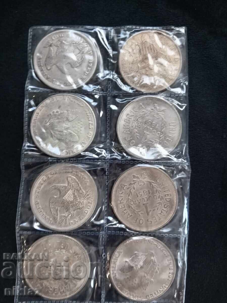 Auction  8 coins at $1 replicas