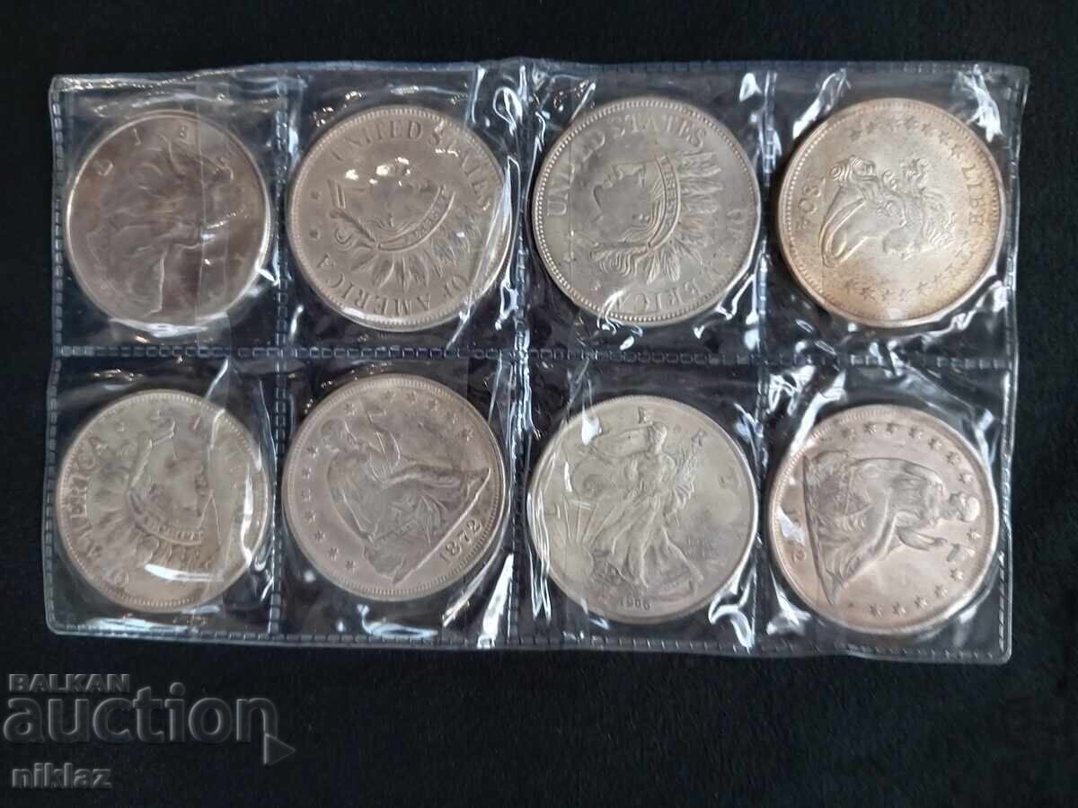 8 coins at $1 replicas