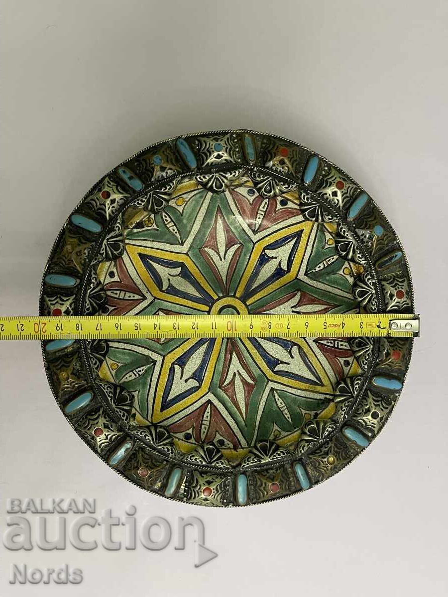 Ceramic plate with metal trim - 5