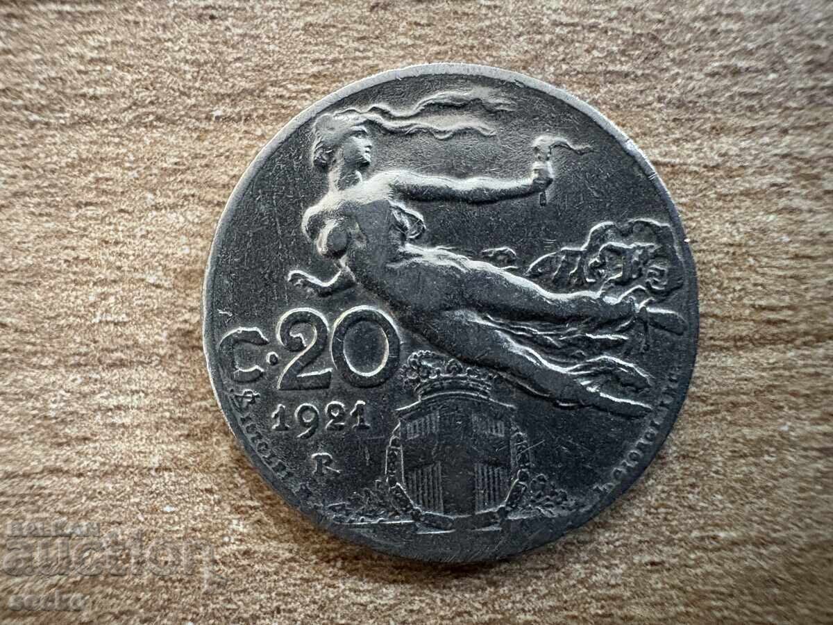 Italy - 20 Centesimi (1921)