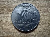 Italia - 50 centesimi (1940) - magnetică, margine zimțată