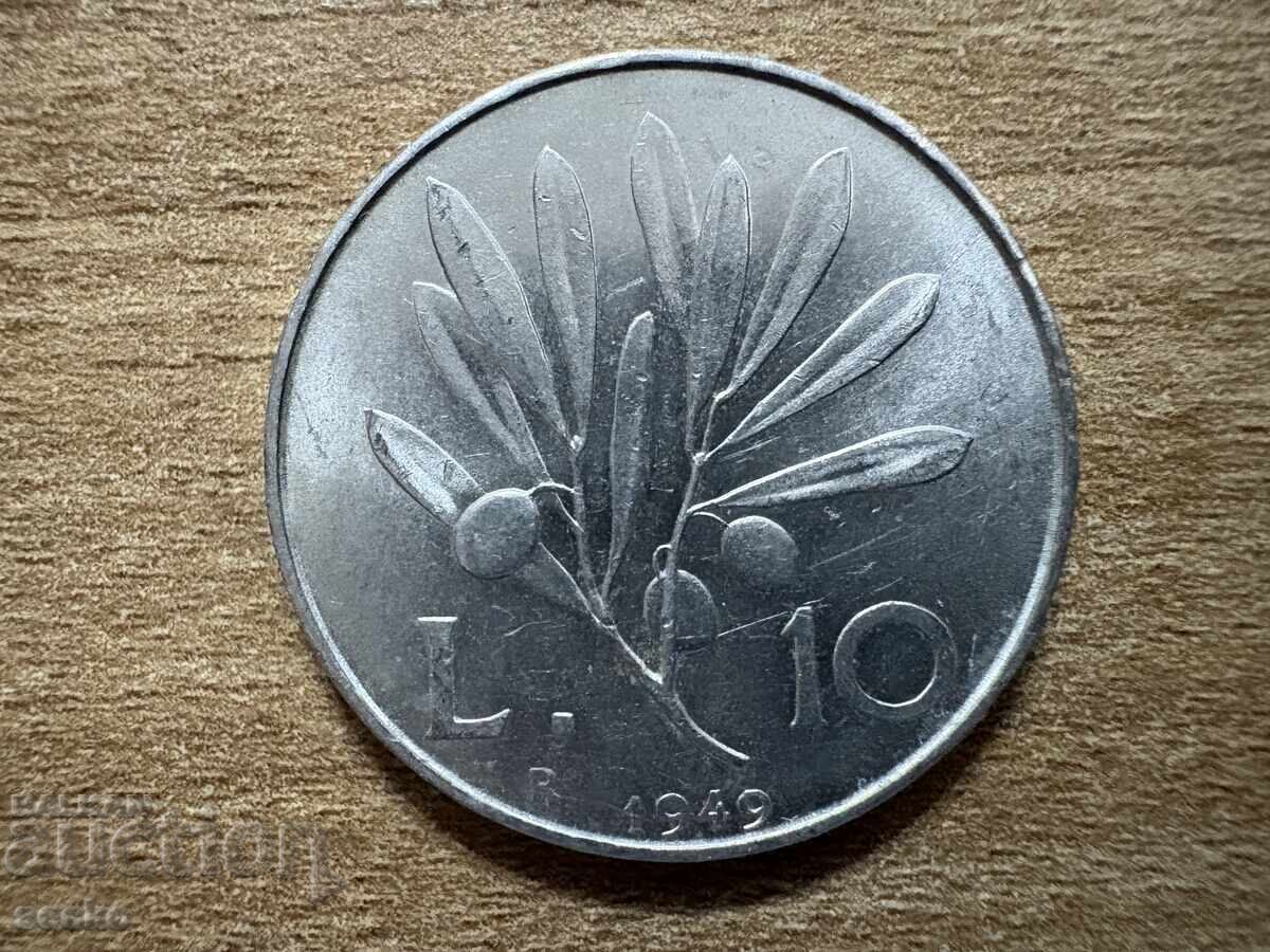 Ιταλία - 10 λιρών (1949) Ιταλία - 10 λιρών (1949)