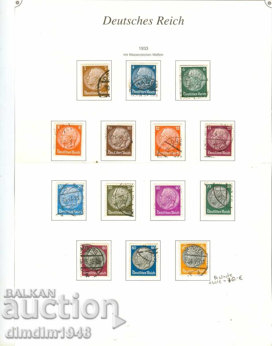 Germania "Reich" 1933 - Hindenburg №482/95 cu timbru