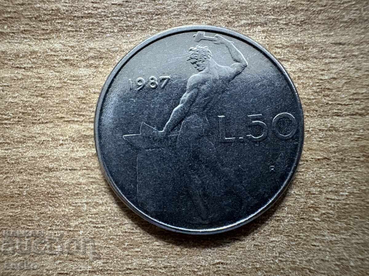 Италия - 50 лири (1987) Италия - 50 лири (1987)