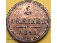 1 Kreuzer 1851 Austria A - Vienna