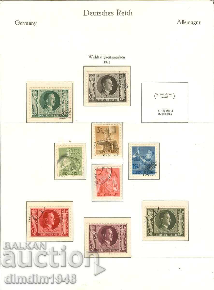 Germany "Reich" 1943 - №844/49,850/53 with print