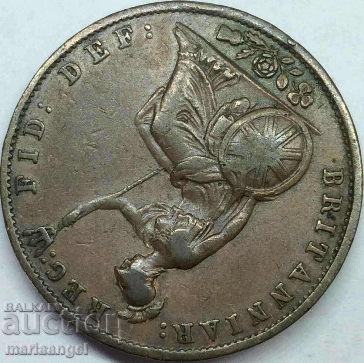 Marea Britanie 1/2 penny 1853 9.61g 28mm bronz - 5 Marea Britanie 1/2 penny 1853 9.61g 28mm bronz - 5