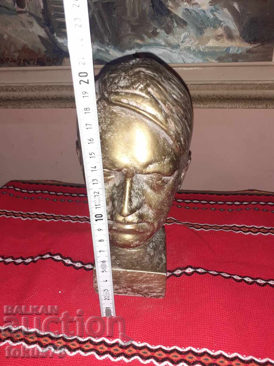 Bust impresionant al lui Hitler din beton turnat, culoare bronz - 6 Bust impresionant al lui Hitler din beton turnat, culoare bronz - 6