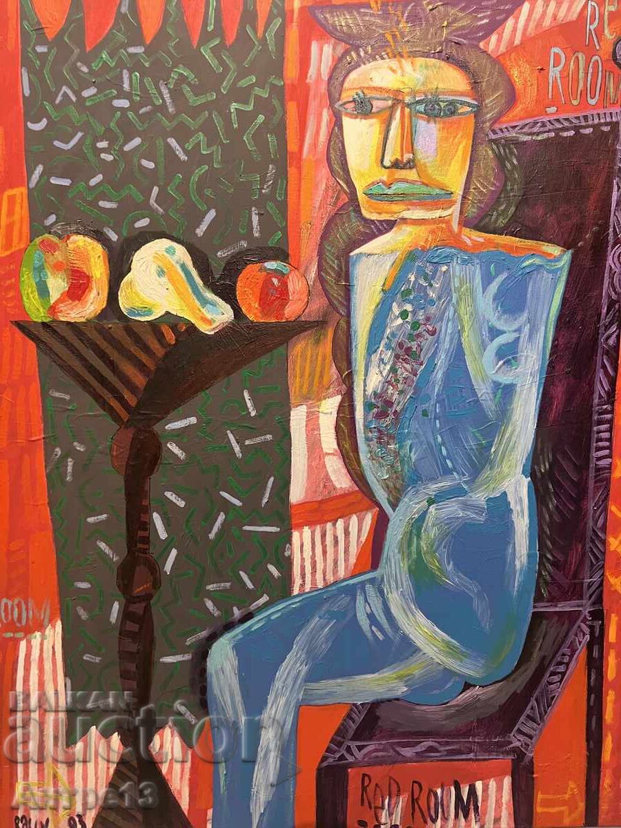 Ρουμεν Ράτσεφ Πίνακας “Το κόκκινο δωμάτιο” με τιμή 2400.00 BGN | € 1227.10 Ρουμεν Ράτσεφ Πίνακας “Το κόκκινο δωμάτιο” με τιμή 2400.00 BGN | € 1227.10