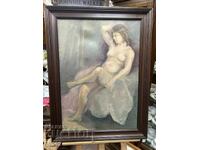 Female nude in pastel tones