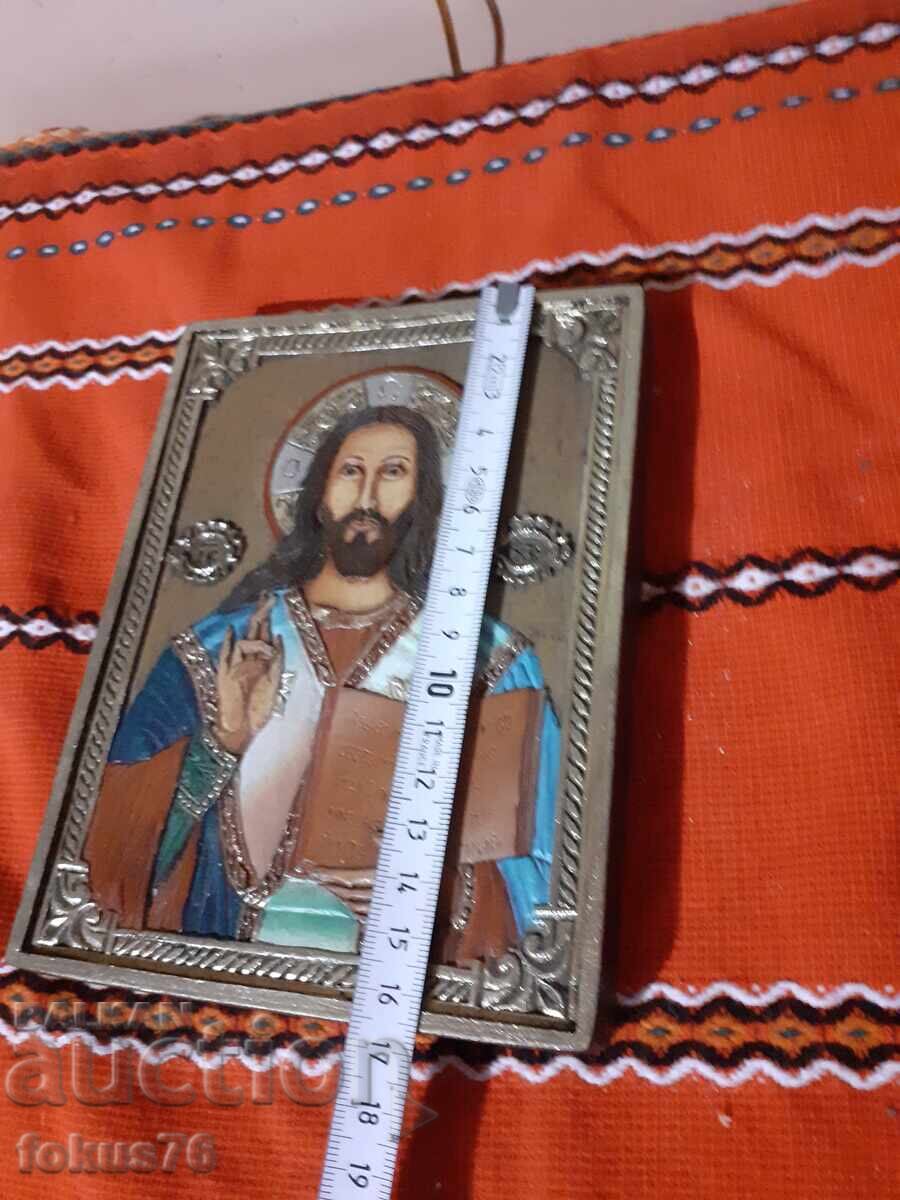 Bulgarian colorful icon wood carving with certificate - 6