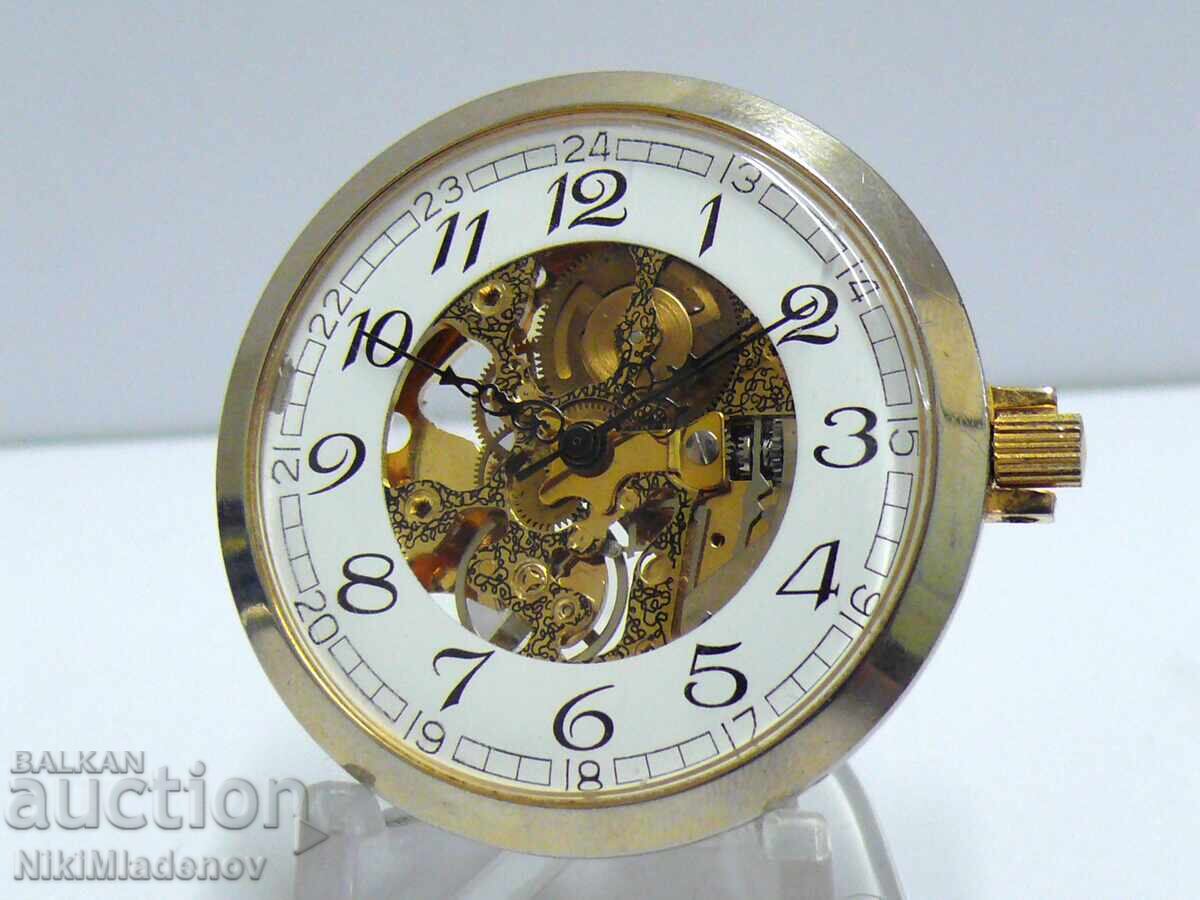 From 1st. SKELETON pocket Mechanical watch, working From 1st. SKELETON pocket Mechanical watch, working