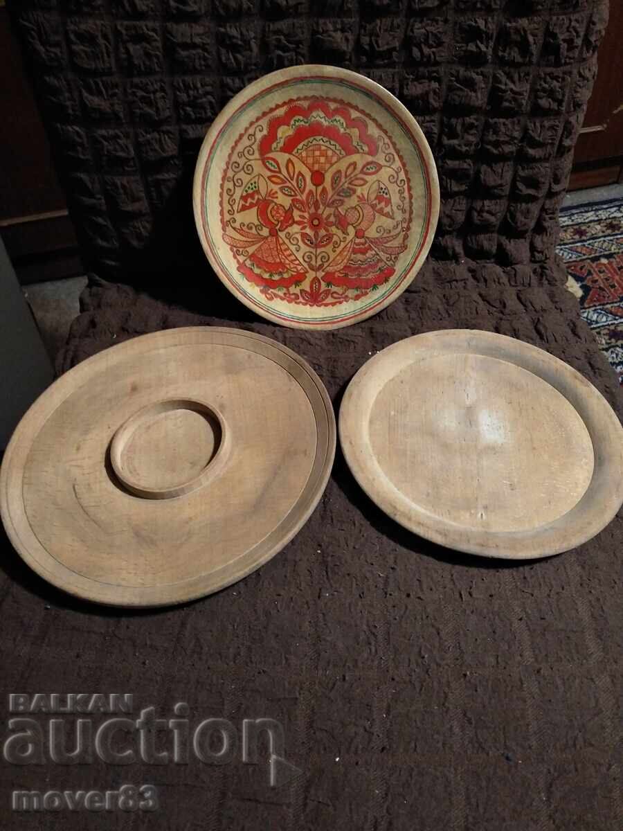 Πιάτα/Δίσκοι. Ξύλο. 3 τεμάχια