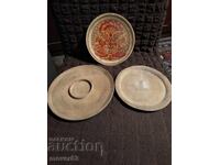 Plates/Trays. Wood. 3 pieces