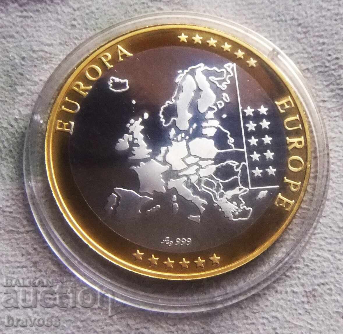 Ευρώ μετάλλιο - Ολλανδία - proof - 2002 - ασήμι με επιχρύσωση με τιμή 75.00 BGN | € 38.35