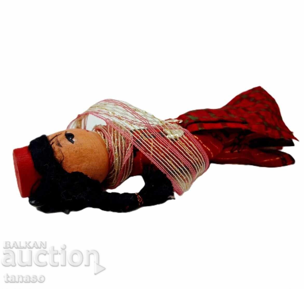 Παράδοση Παλιά ξύλινη, έθνικ, παραδοσιακή κούκλα, διακόσμηση, κορίτσι