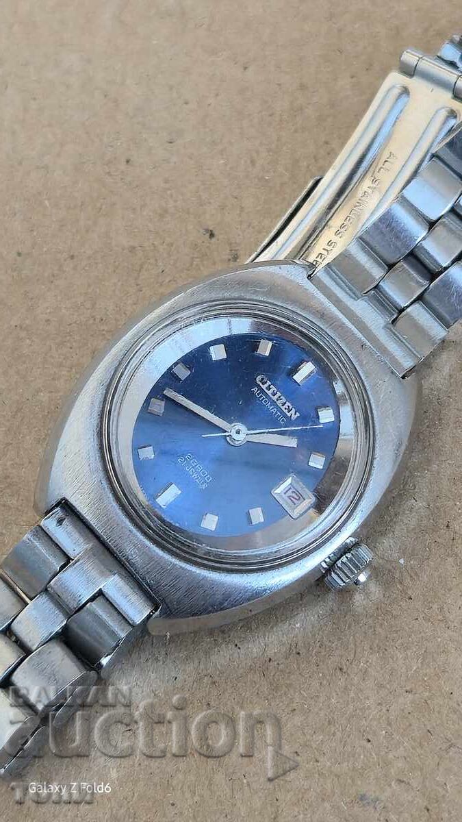CITIZEN AUTOMATIC JAPAN RARE WORKS WITHOUT WARRANTY BZC !!!! with price 22.00 BGN | € 11.25