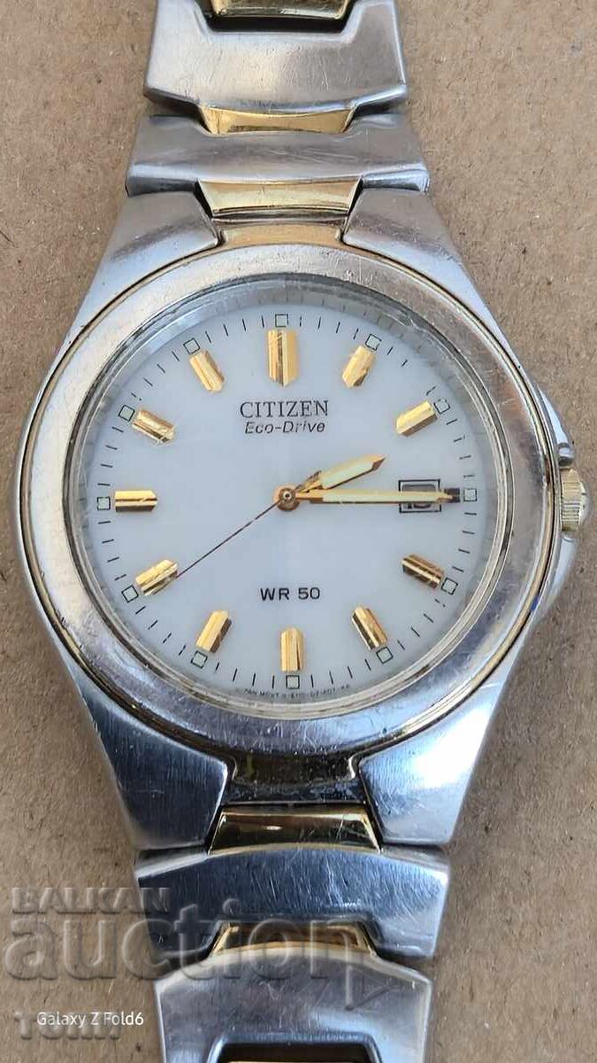 CITIZEN ECO DRIVE WR 50 QUARTZ JAPAN RARE, I DON'T KNOW IF IT WORKS with price 58.00 BGN | € 29.65