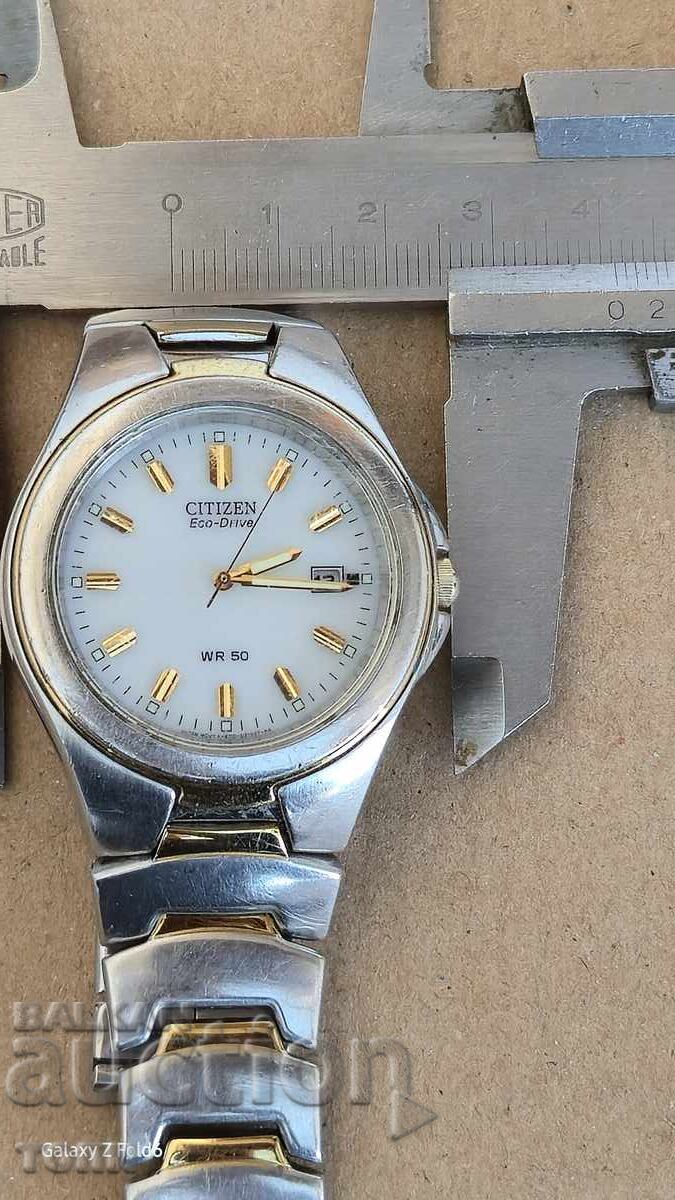 CITIZEN ECO DRIVE WR 50 QUARTZ JAPAN RARE, I DON'T KNOW IF IT WORKS - 6
