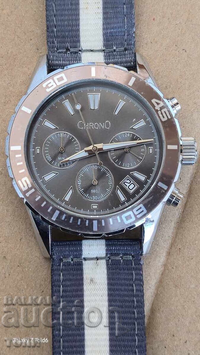 CHRONO ΧΡΟΝΟΓΡΑΦΟΣ QUARTZ RYADŬK ΔΕΝ ΞΕΡΩ ΑΝ ΛΕΙΤΟΥΡΓΕΙ BZTS !!! με τιμή 2.50 BGN | € 1.28