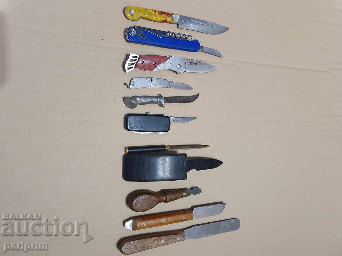 Лот от 11 джобни ножчета, Някои са редки. От 0.01 лв. Лот от 11 джобни ножчета, Някои са редки. От 0.01 лв.