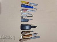 Лот  от 11 джобни ножчета, Някои са редки. От 0.01 лв.