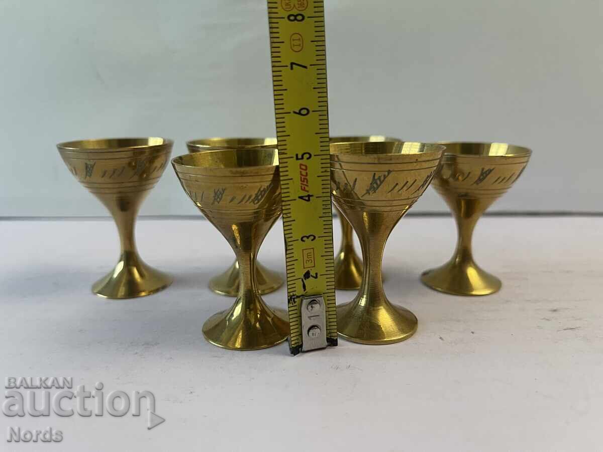 Σερβίς μπρούτζινων φλιτζανιών - 6 Σερβίς μπρούτζινων φλιτζανιών - 6