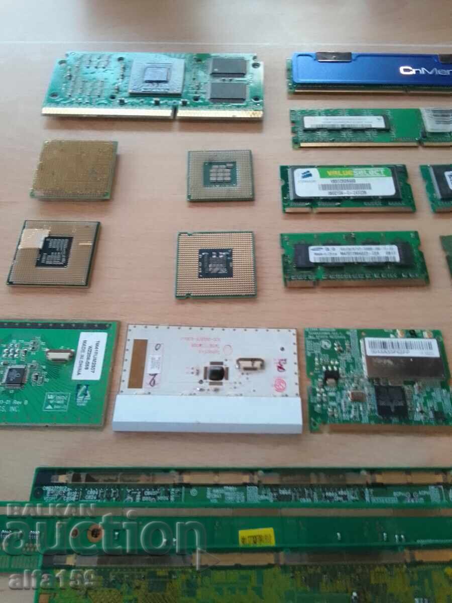 Lot of processors, RAM and motherboards for electronic scrap with price 30.00 BGN | € 15.34 Lot of processors, RAM and motherboards for electronic scrap with price 30.00 BGN | € 15.34