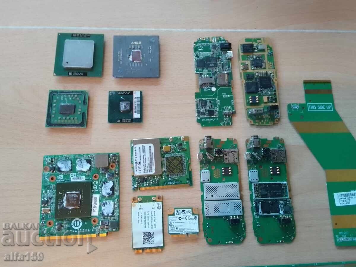 Auction Lot of processors and boards for electronic scrap Auction Lot of processors and boards for electronic scrap