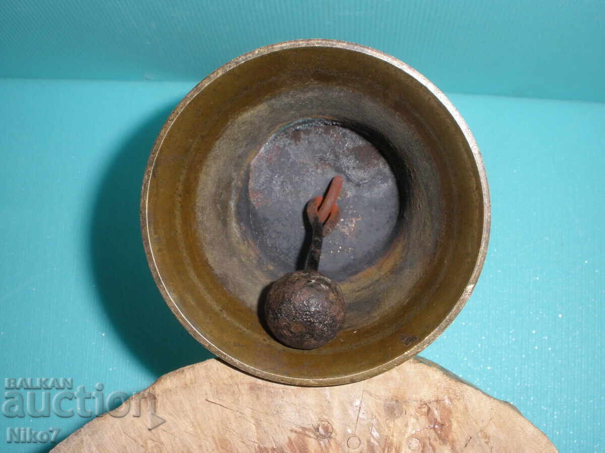 Παλιά, μαζική, χάλκινη, σχολική (σχολική) καμπάνα, καμπάνα. - 5