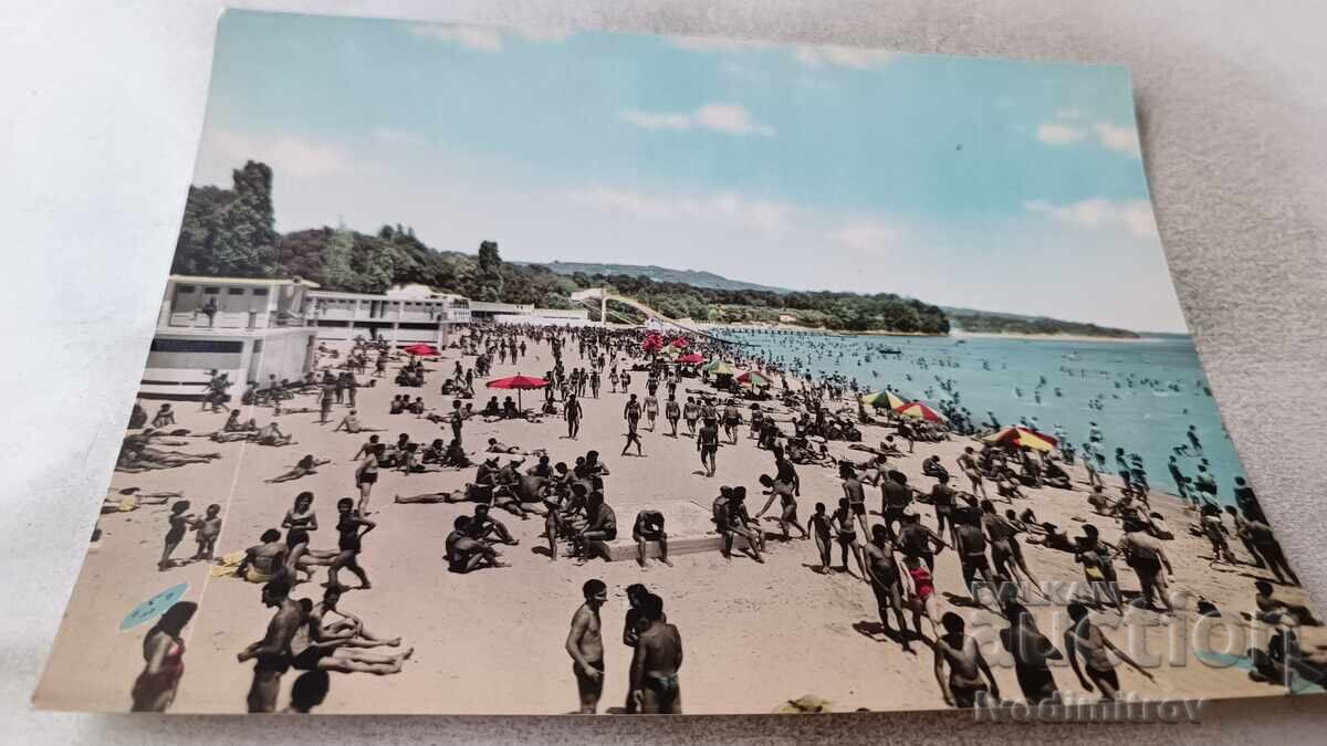 Postcard Varna View from the beach 1960