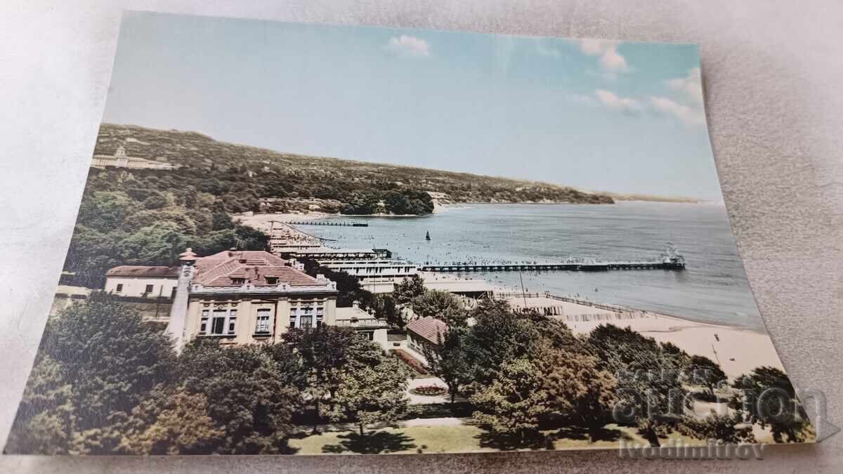 P K Varna Vedere din acvariu și băi de mare 1960